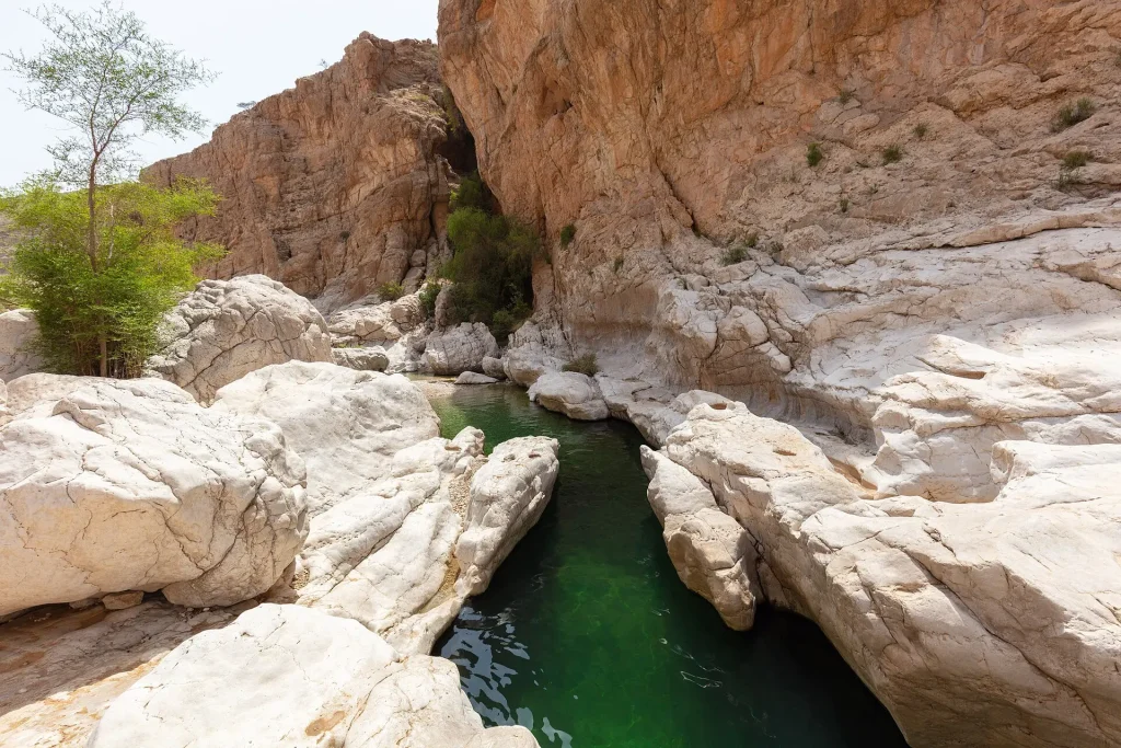 Turquoise pools of Wadi Bani Khalid