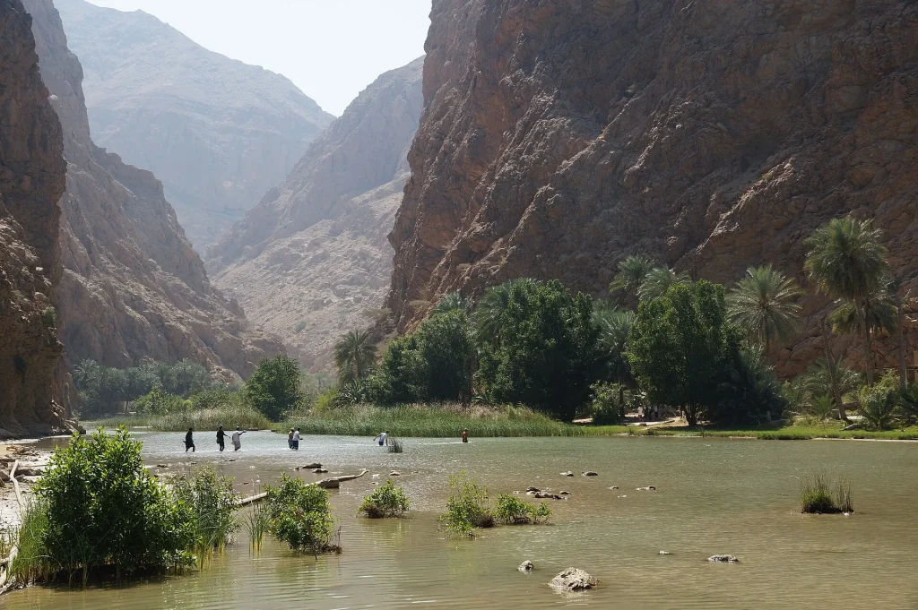 Natural pools in Wadi Shab, Oman
